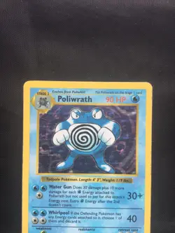 Pokemon Cards: Base Set Shadowless Rare Holo: Poliwrath 13/102 - Image 2