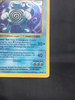 Pokemon Cards: Base Set Shadowless Rare Holo: Poliwrath 13/102 - Image 5