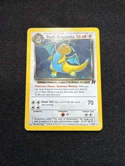Pokemon TCG Team Rocket Dark Dragonite Holo Card 5/82 Rare Excellent-NM WOTC - Image 1
