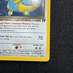 Pokemon TCG Team Rocket Dark Dragonite Holo Card 5/82 Rare Excellent-NM WOTC - Image 4