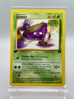 Grimer 57/82 1st Edition Team Rocket MP - Pokemon TCG Card Common - Image 1