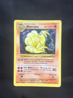 Pokemon Cards: Base Set Shadowless Rare Holo: Ninetales 12/102 - Image 1