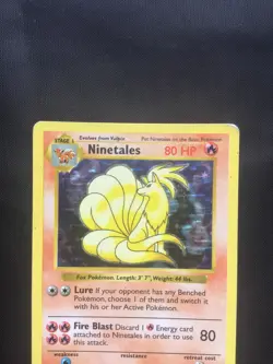Pokemon Cards: Base Set Shadowless Rare Holo: Ninetales 12/102 - Image 2