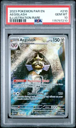 Aegislash IR 210/182 Paradox Rift Illustration Rare Pokemon Card PSA 10 - Image 1
