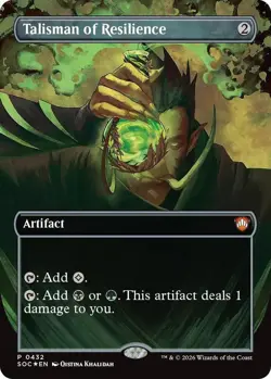 FOIL Talisman of Resilience (Borderless) - Commander: Secrets of Strixhaven - Image 1