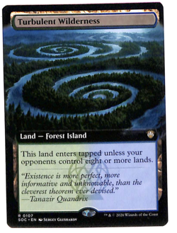 MTG Turbulent Wilderness EXTENDED ART Non-Foil NM Secrets of Strixhaven #0107 - Image 1