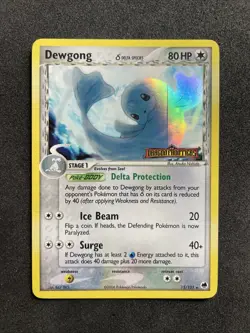 Dewgong 15/101 Dragon Frontiers **LP** Reverse Holo Stamped Pokemon 2006 - Image 1
