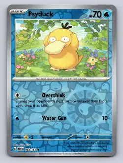 Psyduck 054/165 Common 151 Pokemon Reverse Holo NM - Image 1