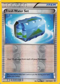 Fresh Water Set 129/160 Uncommon Primal Clash Pokemon Reverse Holo LP - Image 1