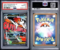 2025 POKEMON JAPANESE M2A-MEGA DREAM EX MEGA ATTACK RARE MEGA SCRAFTY EX PSA 10 - Image 3