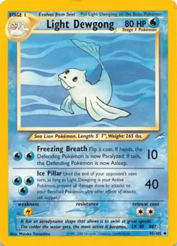 Light Dewgong 45/105 Uncommon Neo Destiny Pokemon Unlimited Moderately Played - Image 1