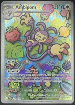 Pokemon TCG Ambipom IR Full Art Holo Phantasmal Flames 107/094 NM - Image 1