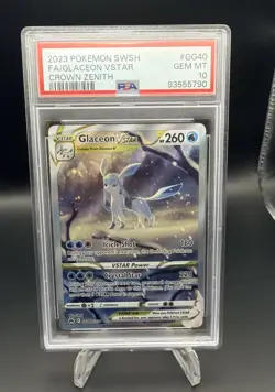 PSA 10 Glaceon VSTAR #GG40/GG70 Pokemon SwSh Crown Zenith: Galarian Gallery 2023 - Image 1