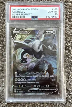 Pokemon 2022 Lugia V 186/195 Alt Art Silver Tempest GEM MINT PSA 10 - Image 1