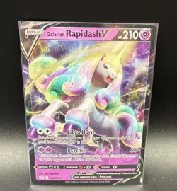 Pokemon Galarian Rapidash V SWSH111 Promo Holo Basic Sword & Shield - Image 1