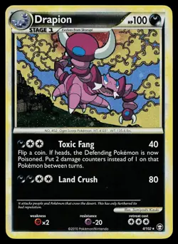Pokemon Card - Drapion HGSS Triumphant 4/102 Holo Rare - Image 1