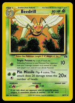 Pokemon Card - Beedrill Neo Discovery 18/75 Rare - Image 1