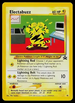 Pokemon Card - Electabuzz Wizards Black Star Promos 46 Promo - Image 1