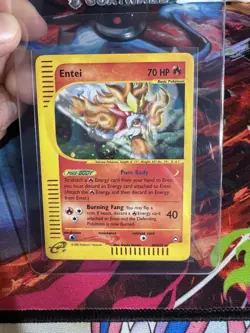 Pokemon TCG Entei Holo Rare H8/H32 Aquapolis E-Reader , Swirl 🌀 - Image 4