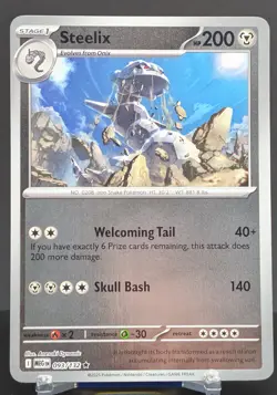 Pokemon Steelix #093/132 English Mega Evolution Reverse Holo - Image 1