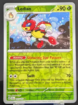 Pokemon Ledian #003/142 English Stellar Crown Reverse Holo - Image 1