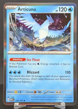 Pokemon Articuno #144/165 English Scarlet & Violet 151 Holo Rare - Image 1