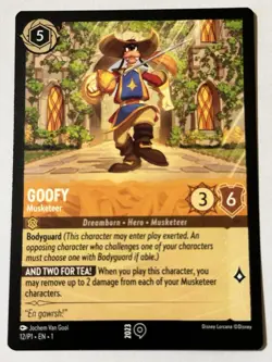 Disney Lorcana TCG Promo Card Goofy 12/P1 EN NM/M Gamescom 2023 Exclusive - Image 1
