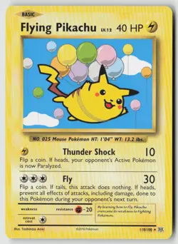 Flying Pikachu 110/108 Secret Rare Evolutions Pokemon Moderately Played - Image 1