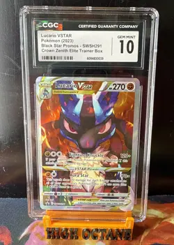 CGC 💎 Mint 10 LUCARIO VSTAR Promo SWSH291 CROWN ZENITH SWORD & SHIELD POKEMON - Image 1