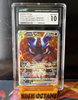 CGC 💎 Mint 10 LUCARIO VSTAR Promo SWSH291 CROWN ZENITH SWORD & SHIELD POKEMON - Image 1