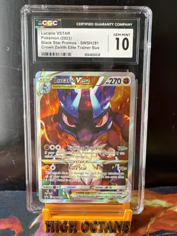 CGC 💎 10 LUCARIO VSTAR SWSH291 CROWN ZENITH SWORD & SHIELD POKEMON - Image 1