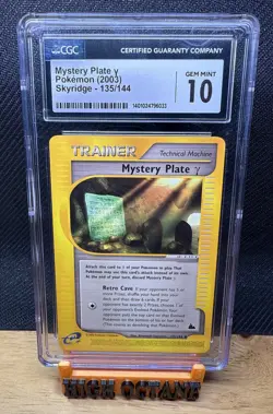 2003 Pokemon Skyridge Mystery Plate Y 135/144 CGC Gem Mint 10 - Image 1