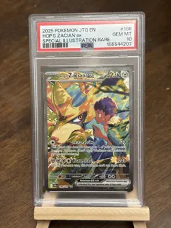 2025 Pokemon S&V Journey Together Hop's Zacian Ex SIR 186/159 - PSA 10 - Image 1