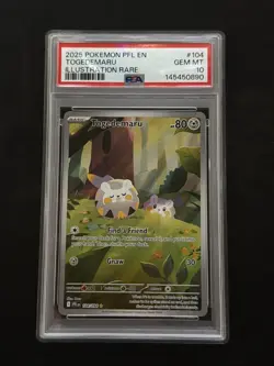 2025 POKEMON PFL EN-PHANTASMAL FLAMES ILLUSTRATION RARE #104 TOGEDEMARU PSA 10 - Image 1