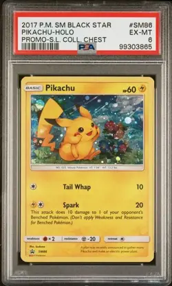 Pokemon - Pikachu Holo SM86 Black Star Promo - 2017 Shining Legends - PSA 6 - Image 3