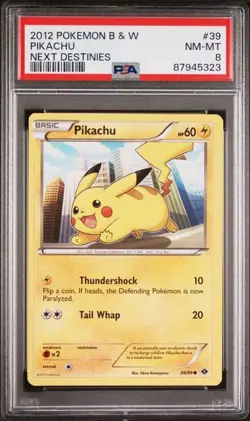 Pokemon - Pikachu 39/99 - 2012 B&W Next Destinies - PSA 8 - Image 3