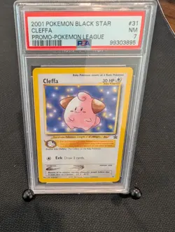 Pokemon - Cleffa #31 Black Star League Promo - WOTC 2001 - PSA 7 - Image 1