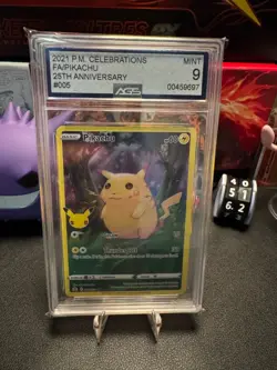 Celebrations Pokemon TCG Pikachu #005 AGS MINT 9 - Image 1