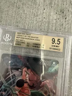 Roronoa Zoro OP12-020 One Piece Legacy Of The Master Alt Art Leader BGS 9.5 - Image 2