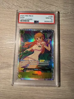 Nami One Piece Op08-Two Legends 106 2024 PSA 10 - Image 1