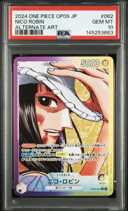 One Piece Japanese Nico Robin PSA 10 OP09 062 #8f56 - Image 1