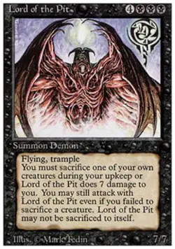 Lord of the Pit - Medium Play MTG Revised - Image 1
