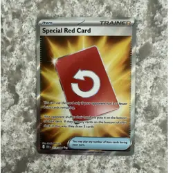 Pokemon Special Red Card Trainer-Item Full Art Holo CR1N 113/086 Rare - Image 1