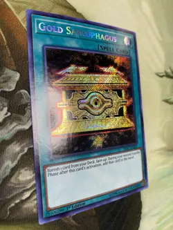 Gold Sarcophagus HISU-EN051 Hidden Summoners 1st Edition Yugioh TCG Card Holo Nm - Image 4