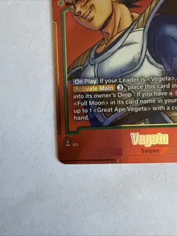 Dragon Ball Super Card Game Manga Booster Vegeta SB01-025 English SR Alt Art - Image 4