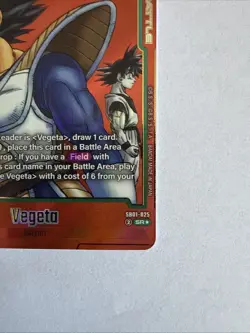 Dragon Ball Super Card Game Manga Booster Vegeta SB01-025 English SR Alt Art - Image 5