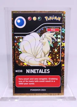 Pokemon 2024 POKEDEX BLACK Card #038 Ninetales Kanto Peru Edition US Seller - Image 1