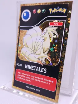 Pokemon 2024 POKEDEX BLACK Card #038 Ninetales Kanto Peru Edition US Seller - Image 2