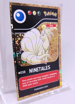 Pokemon 2024 POKEDEX BLACK Card #038 Ninetales Kanto Peru Edition US Seller - Image 3