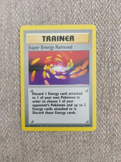 Pokemon TCG Super Energy Removal Trainer Card Base Set79/102 Unlimited Rare Mint - Image 1